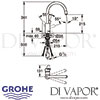 Grohe Eurostyle Cosmopolitan Single-Lever Sink Mixer Dimensions